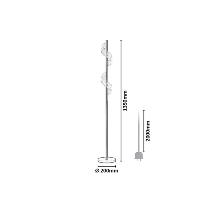 Rabalux - Lampada da terra LED dimmerabile a sfioramento LED/12W/230V 3000K