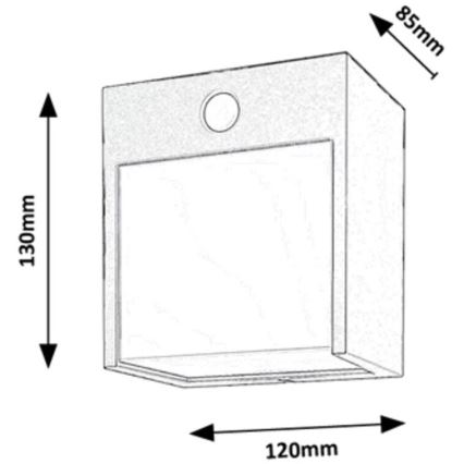 Rabalux -LED Applique da esterno con sensore LED/12W/230V IP54