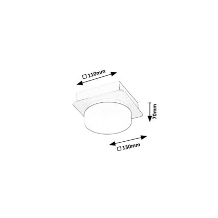 Rabalux - Plafoniera LED da bagno LED/5W/230V IP44 4000K nero