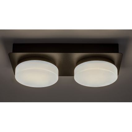 Rabalux - Plafoniera LED da bagno 2xLED/5,5W/230V IP44 nero