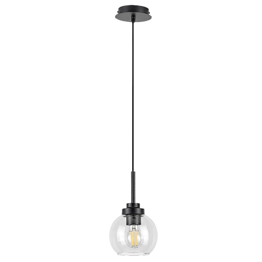 Rabalux - Lampadario da bagno a filo 1xE27/15W/230V nero IP44