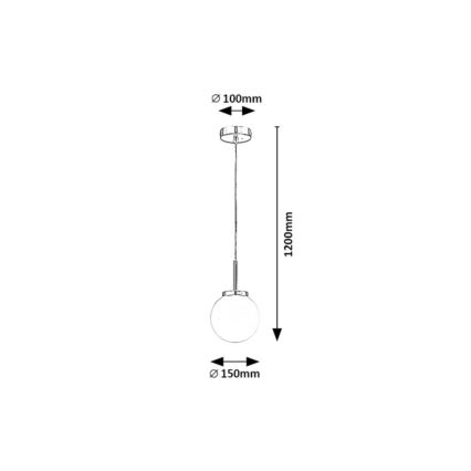 Rabalux 75007 - Lampadario da bagno su filo TOGO 1xE14/40W/230V cromo lucido