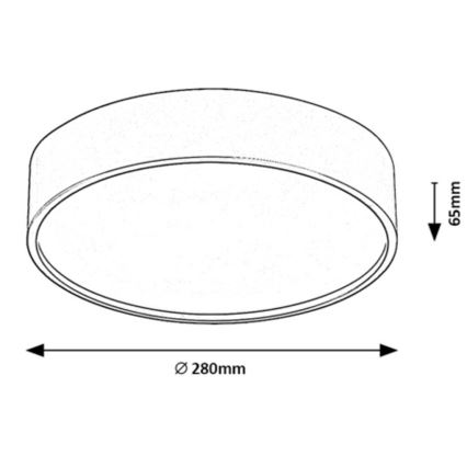 Rabalux - Plafoniera LED LED/18W/230V IP44 4000K diametro 28 cm nero