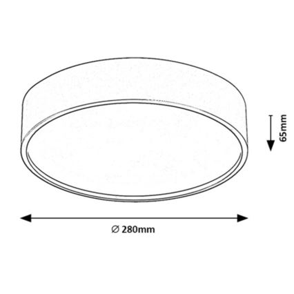 Rabalux - Plafoniera LED LED/18W/230V IP44 4000K argento diametro 28 cm