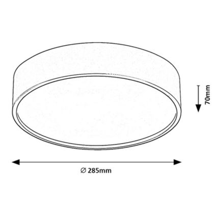 Rabalux - Plafoniera LED con un sensore LED/19W/230V IP44 4000K diametro 28,5 cm nero