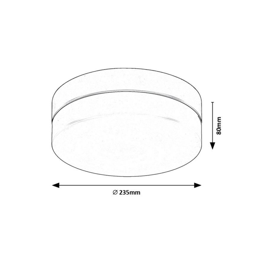 Rabalux - Plafoniera LED da bagno LED/15W/230V IP44 4000K diametro 23 cm nero