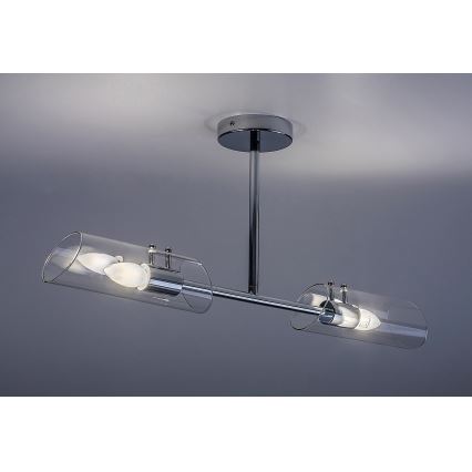 Rabalux - Lampadario da bagno a sospensione con supporto rigido 2xE14/12W/230V IP44 cromo lucido