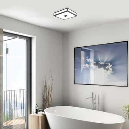 Rabalux - Plafoniera da bagno LED/18W/230V IP44 nera 30x30 cm
