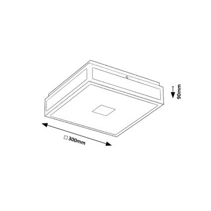 Rabalux - Plafoniera LED da bagno LED/18W/230V IP44 nero