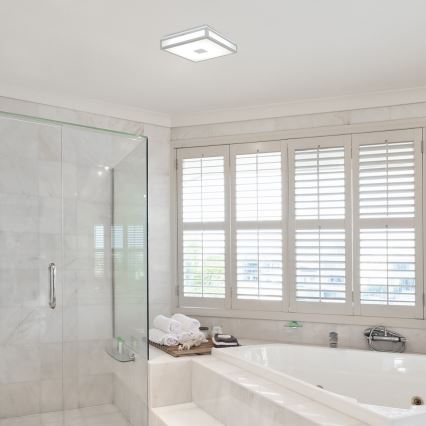 Rabalux - Plafoniera LED da bagno LED/18W/230V IP44 30x30 cm bianco