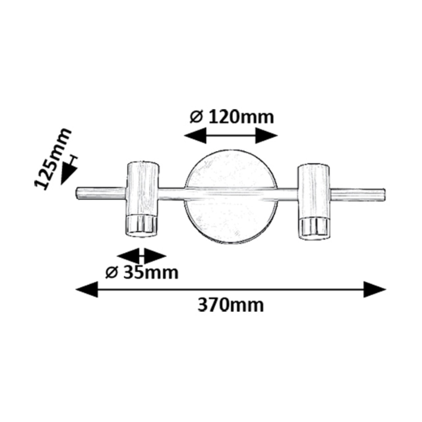 Rabalux - Luce Spot da parete a LED 2xLED/3W/230V 4000K