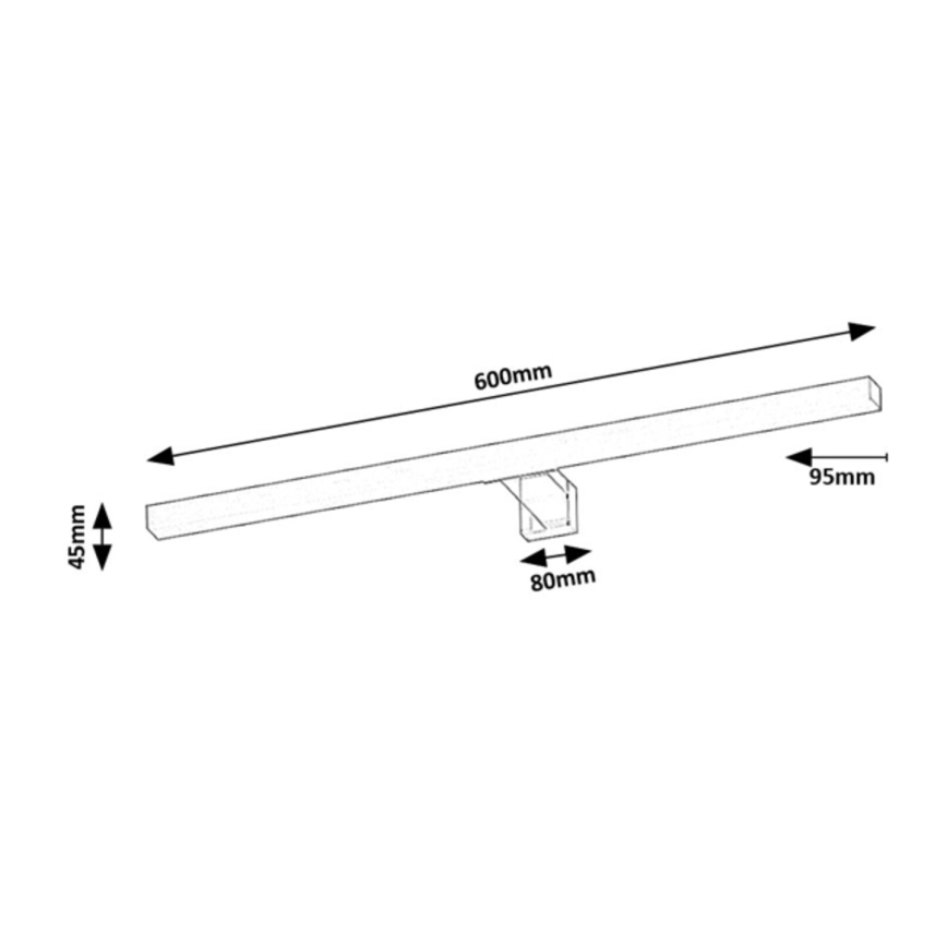 Rabalux - Illuminazione LED per specchio da bagno LED/9W/230V IP44 60 cm cromo lucido