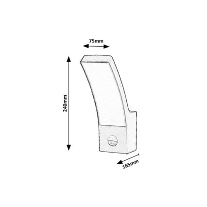 Rabalux -LED Applique da esterno con sensore 12W/230V IP44