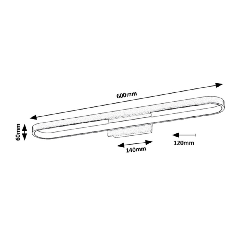 Rabalux - Illuminazione per specchio da bagno a LED/18W/230V IP44 60 cm