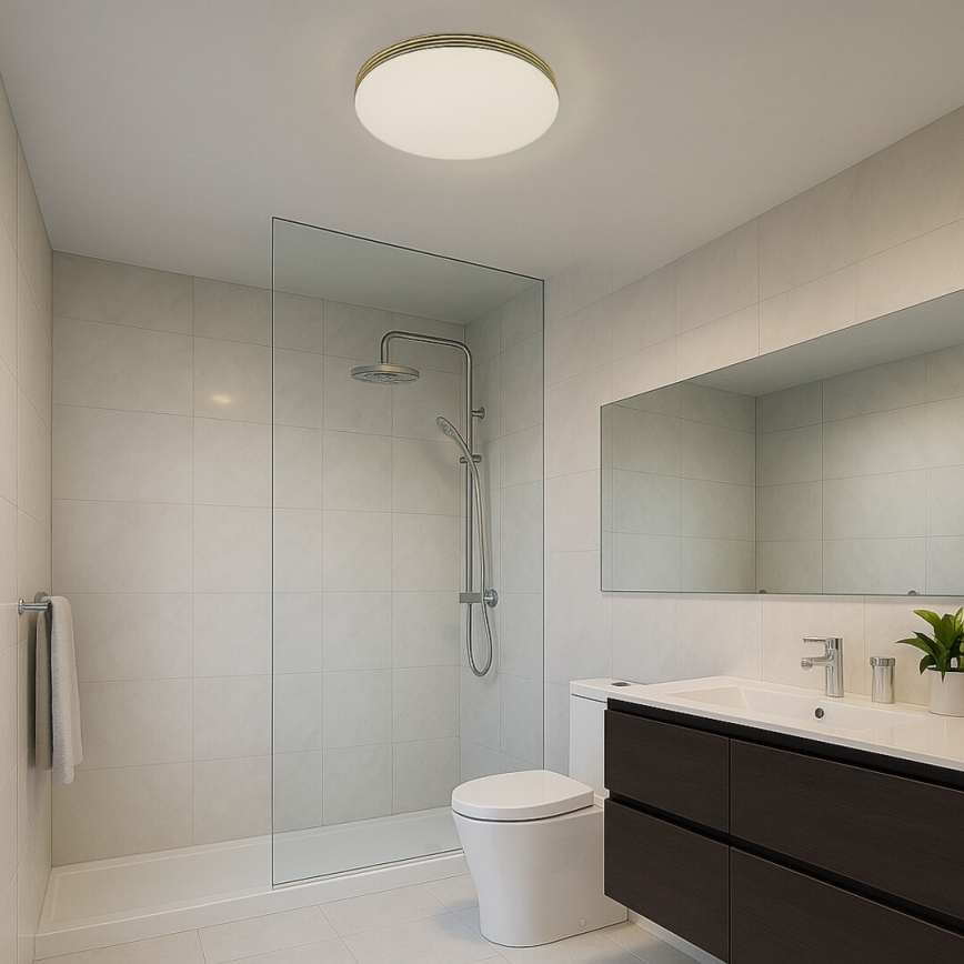 Rabalux - Plafoniera LED da soffitto per bagno, 18 W, 230 V, IP44, Ø 34 cm