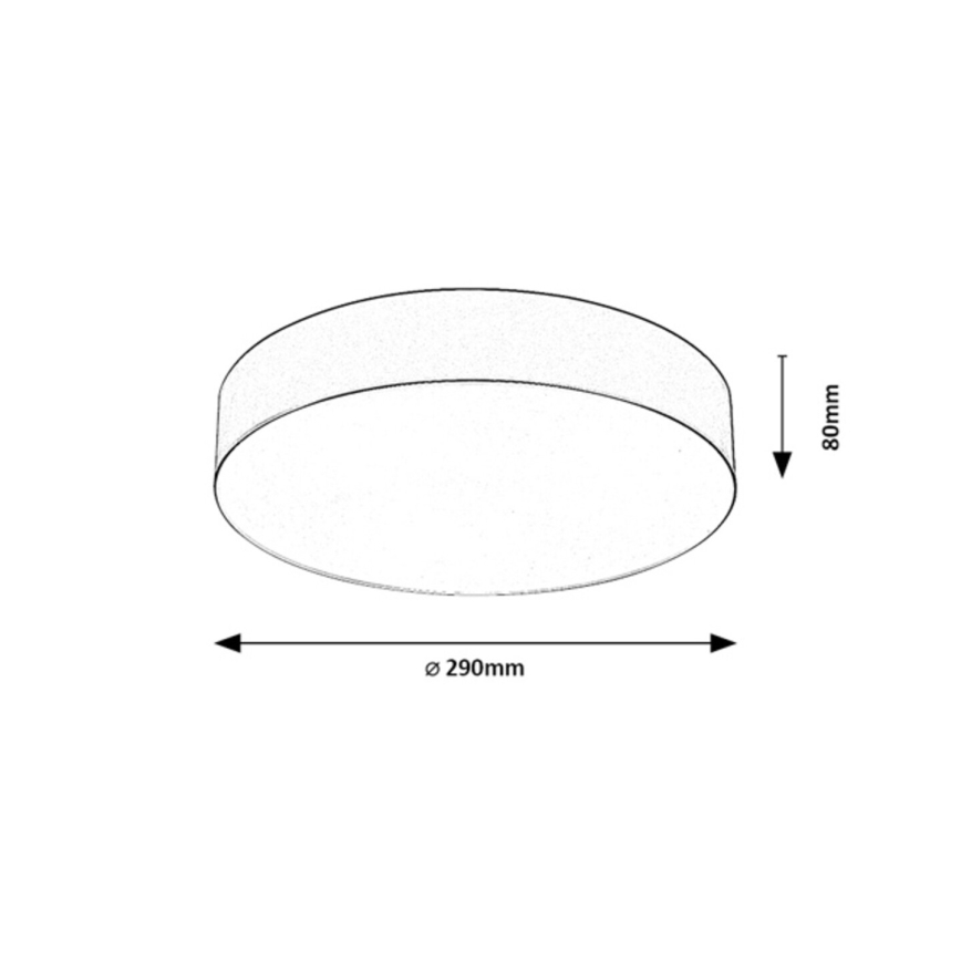 Rabalux - Plafoniera da esterno 2xE27/9W/230V diam. 29 cm IP43 nera
