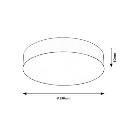 Rabalux - Plafoniera da soffitto per esterni 3xE27/9W/230V Ø 39 cm IP43 nera