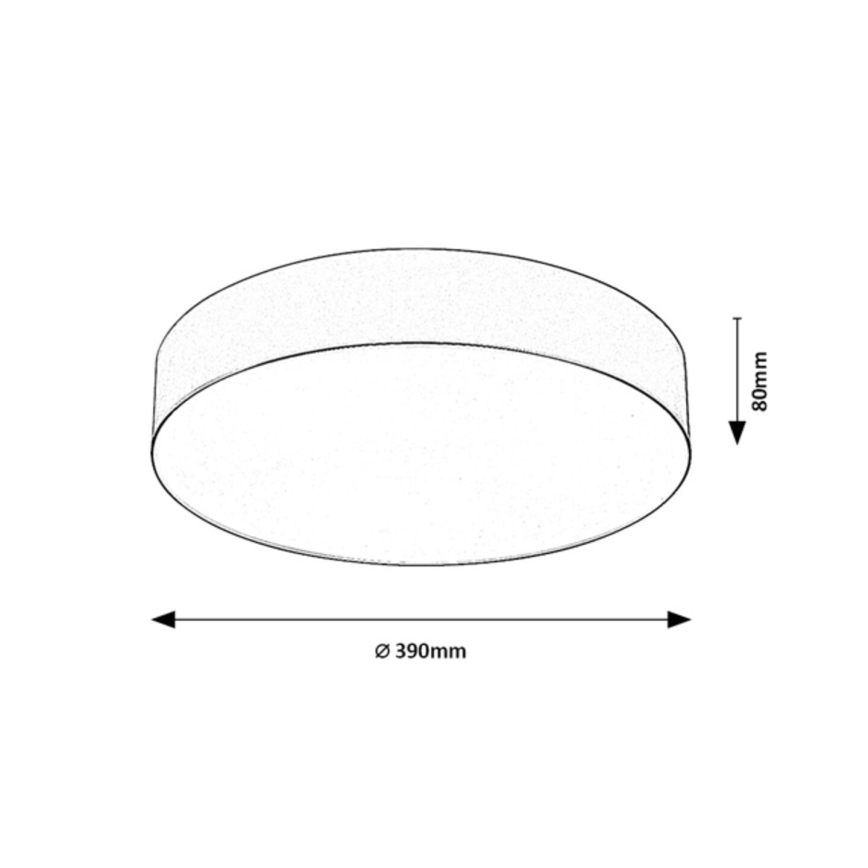 Rabalux - Plafoniera da soffitto per esterni 3xE27/9W/230V Ø 39 cm IP43 nera