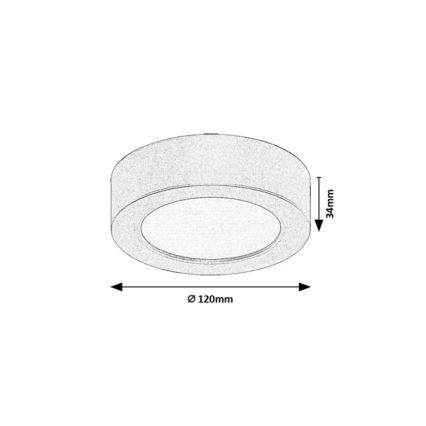 Rabalux - Plafoniera da bagno a LED/7W/230V Ø 12 cm IP44 bianca