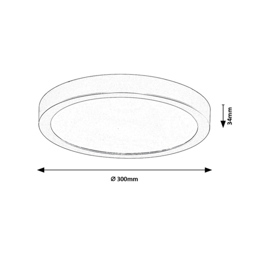 Rabalux - Plafoniera per bagno a LED/30W/230V Ø 30 cm IP44 bianca