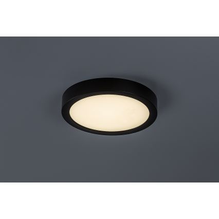 Rabalux - Plafoniera da bagno a LED, 24W/230V, Ø 22 cm, IP44, nera