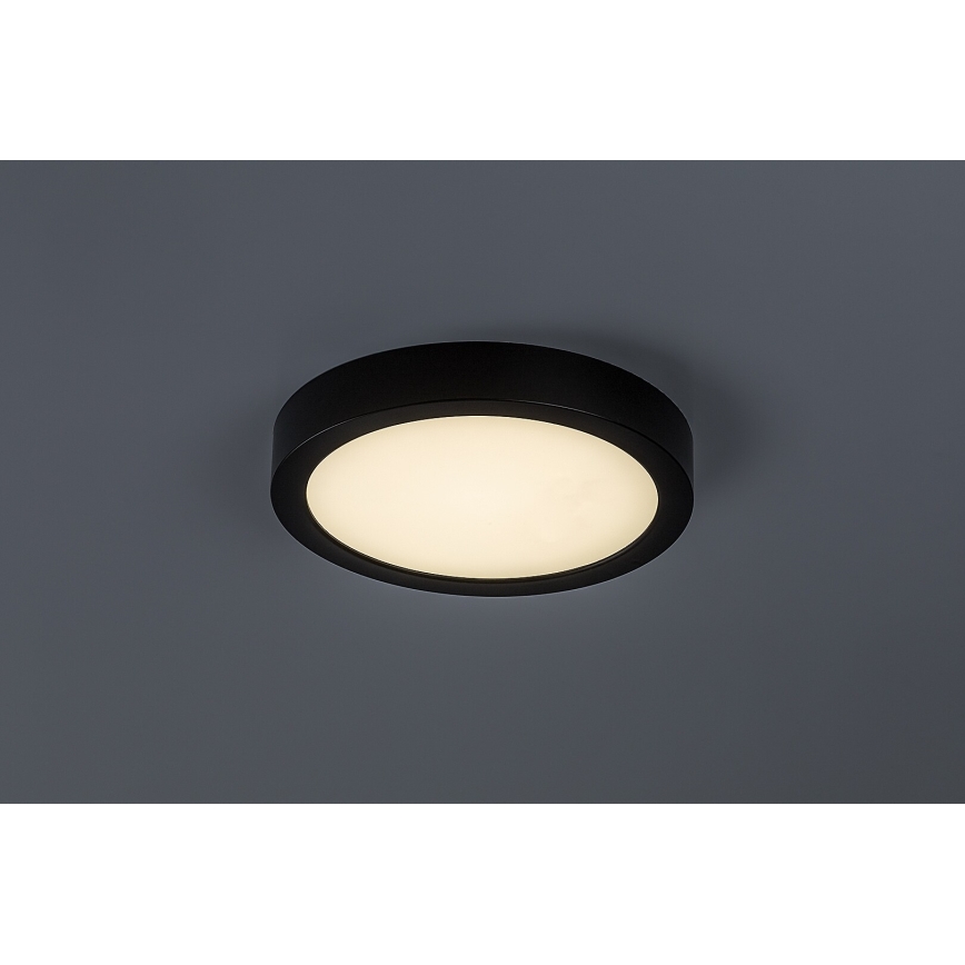 Rabalux - Plafoniera da bagno a LED, 24W/230V, Ø 22 cm, IP44, nera