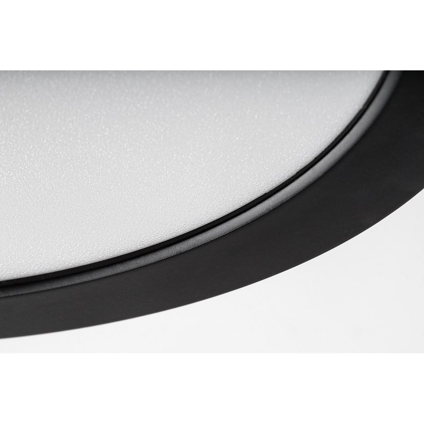 Rabalux - Plafoniera da bagno a LED, 24W/230V, Ø 22 cm, IP44, nera