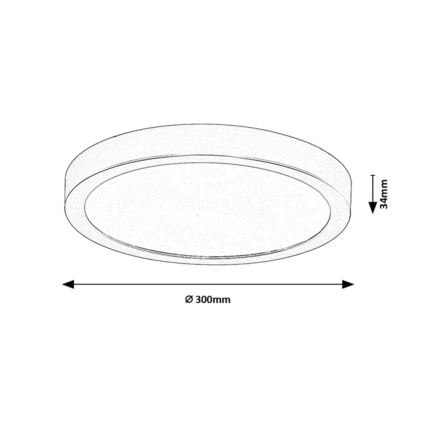 Rabalux - Plafoniera LED per bagno LED/30W/230V Ø 30 cm IP44 dorata