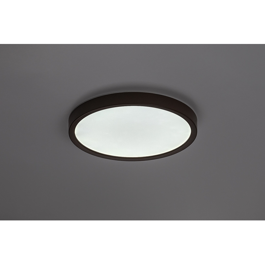 Rabalux - Plafoniera da soffitto per bagno LED/18W/230V 3000/4000/6000K Ø 29 cm IP44 marrone