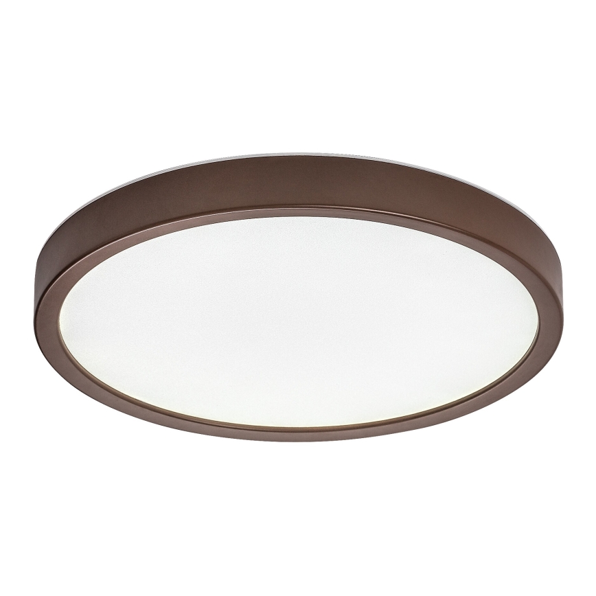 Rabalux - Plafoniera da soffitto per bagno LED/18W/230V 3000/4000/6000K Ø 29 cm IP44 marrone