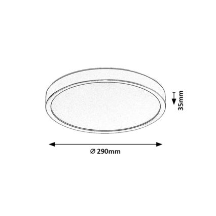 Rabalux - Plafoniera da soffitto per bagno LED/18W/230V 3000/4000/6000K Ø 29 cm IP44 marrone
