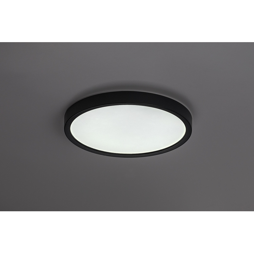 Rabalux - Plafoniera da soffitto per bagno a LED/18W/230V 3000/4000/6000K Ø 29 cm IP44 nero