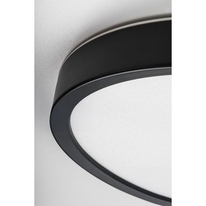 Rabalux - Plafoniera da soffitto per bagno a LED/18W/230V 3000/4000/6000K Ø 29 cm IP44 nero