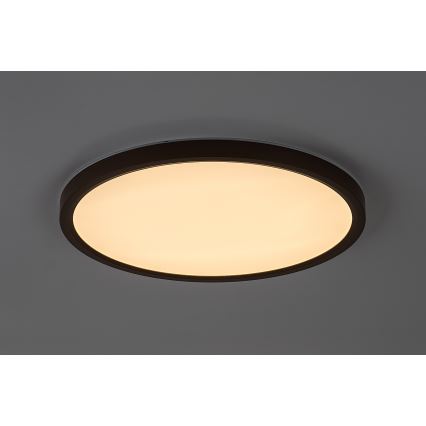 Rabalux - plafoniera LED da soffitto per bagno, 24W, 230V, 3000/4000/6000K, Ø 40 cm, IP44, marrone