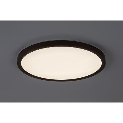 Rabalux - plafoniera LED da soffitto per bagno, 24W, 230V, 3000/4000/6000K, Ø 40 cm, IP44, marrone