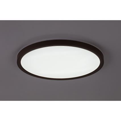 Rabalux - plafoniera LED da soffitto per bagno, 24W, 230V, 3000/4000/6000K, Ø 40 cm, IP44, marrone