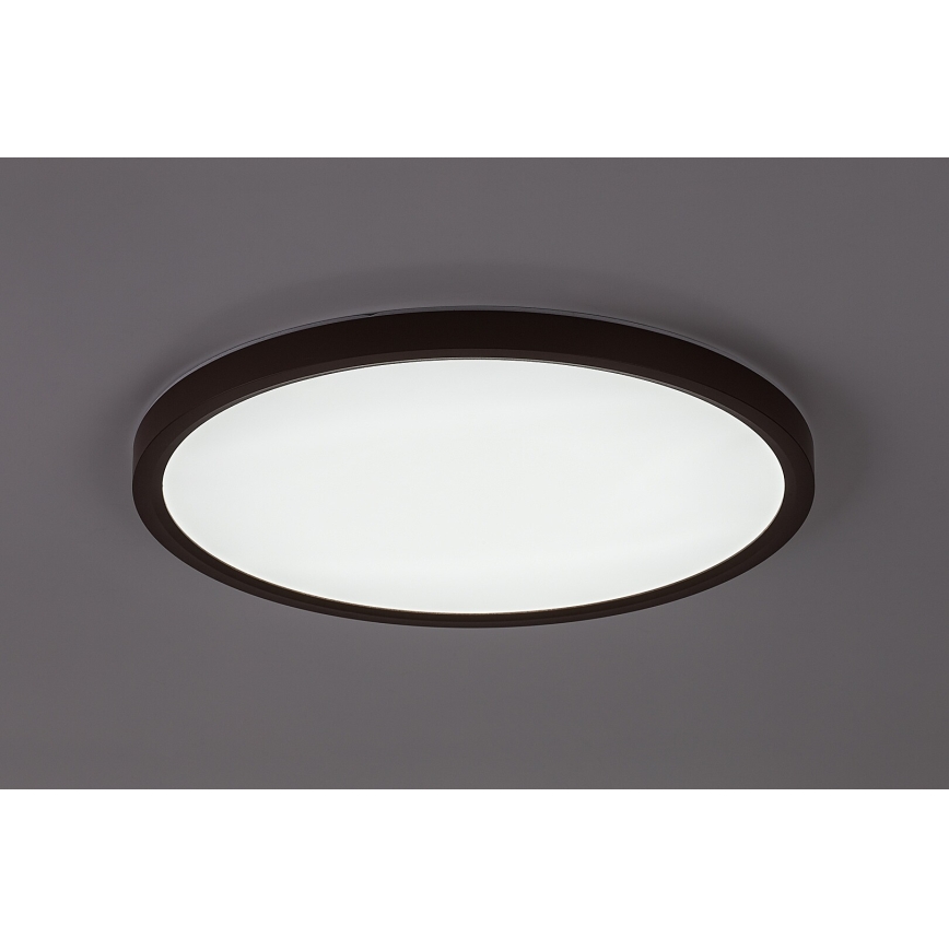Rabalux - plafoniera LED da soffitto per bagno, 24W, 230V, 3000/4000/6000K, Ø 40 cm, IP44, marrone