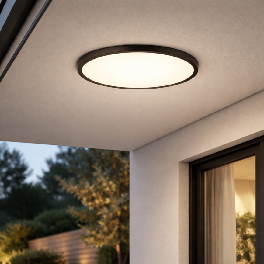 Rabalux - Plafoniera LED per bagno LED/24W/230V 3000/4000/6000K Ø 40 cm IP44 nera