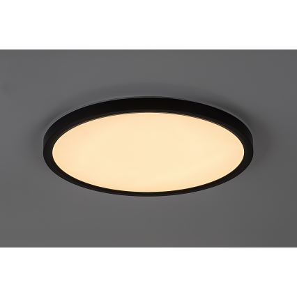 Rabalux - Plafoniera LED per bagno LED/24W/230V 3000/4000/6000K Ø 40 cm IP44 nera