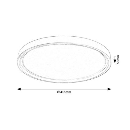 Rabalux - Plafoniera da soffitto dimmerabile a LED 31W/230V IP40 3000-6500K Ø 41,5 cm + telecomando