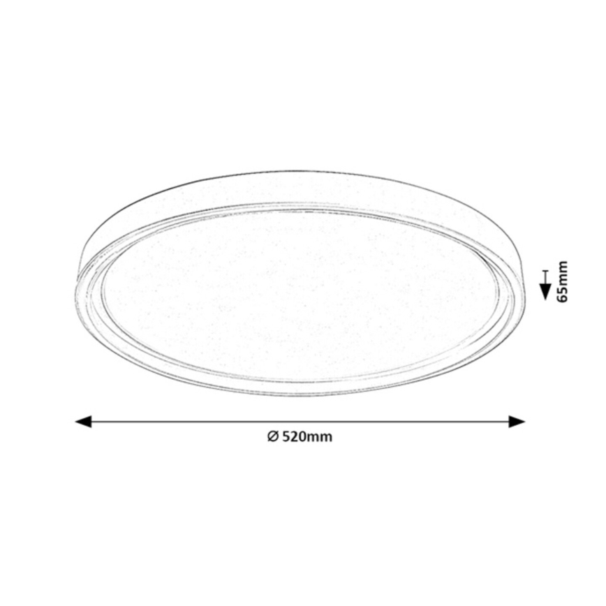 Rabalux - Plafoniera LED dimmerabile 54W/230V IP40 3000–6500K Ø 52 cm + telecomando