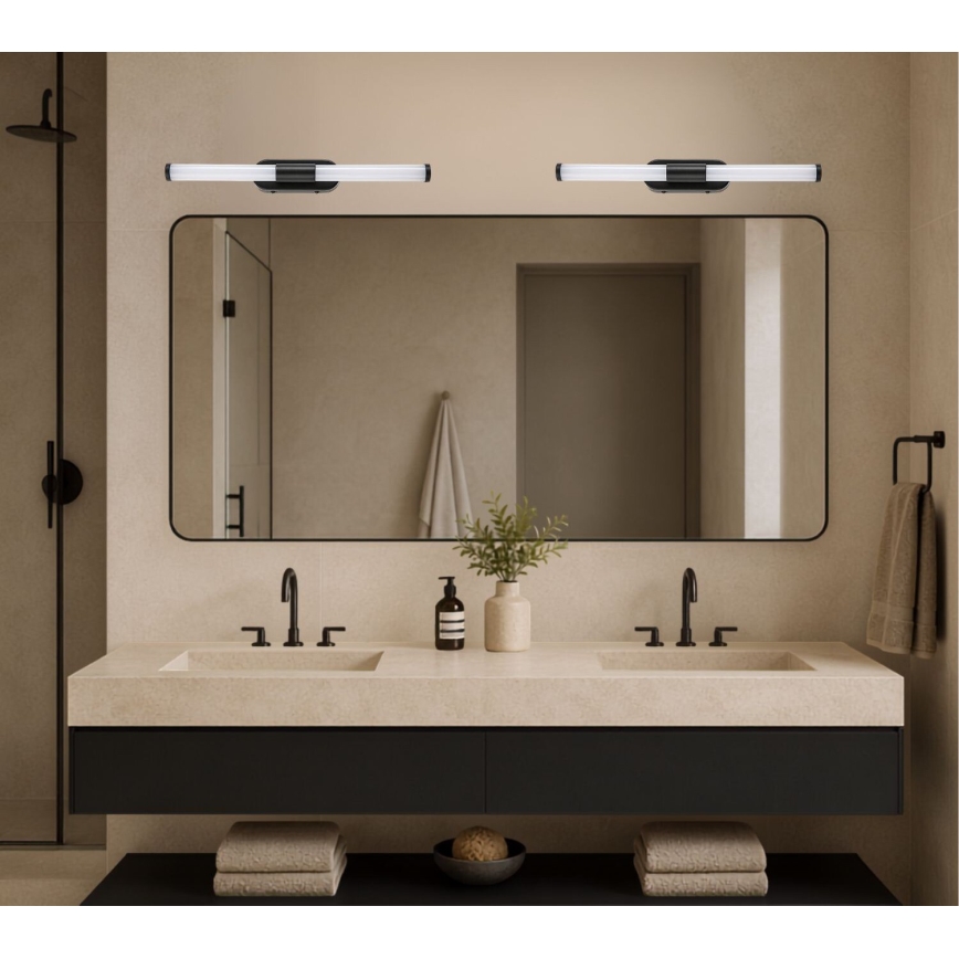 Rabalux - Lampada LED per specchio da bagno LED/6W/230V IP44 40 cm nero