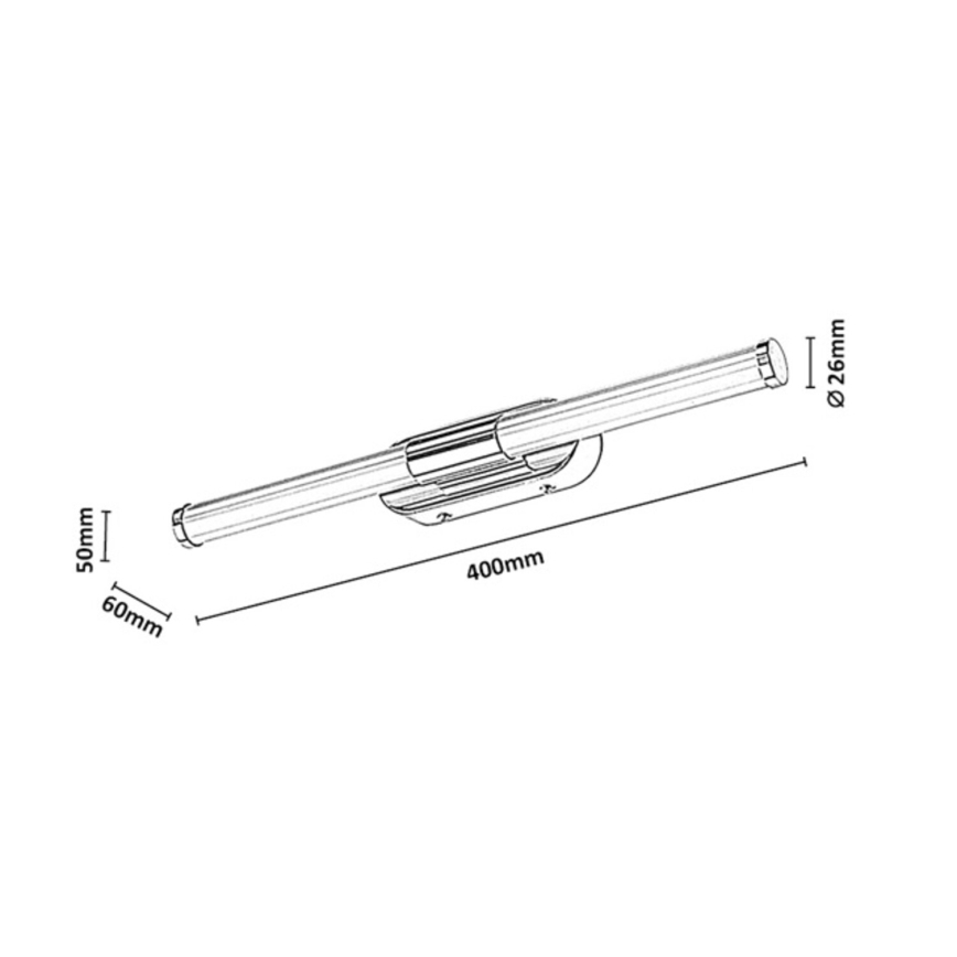 Rabalux - Lampada LED per specchio da bagno LED/6W/230V IP44 40 cm nero