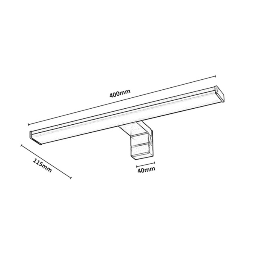 Rabalux - Illuminazione per specchio da bagno a LED/8W/230V IP44 40 cm