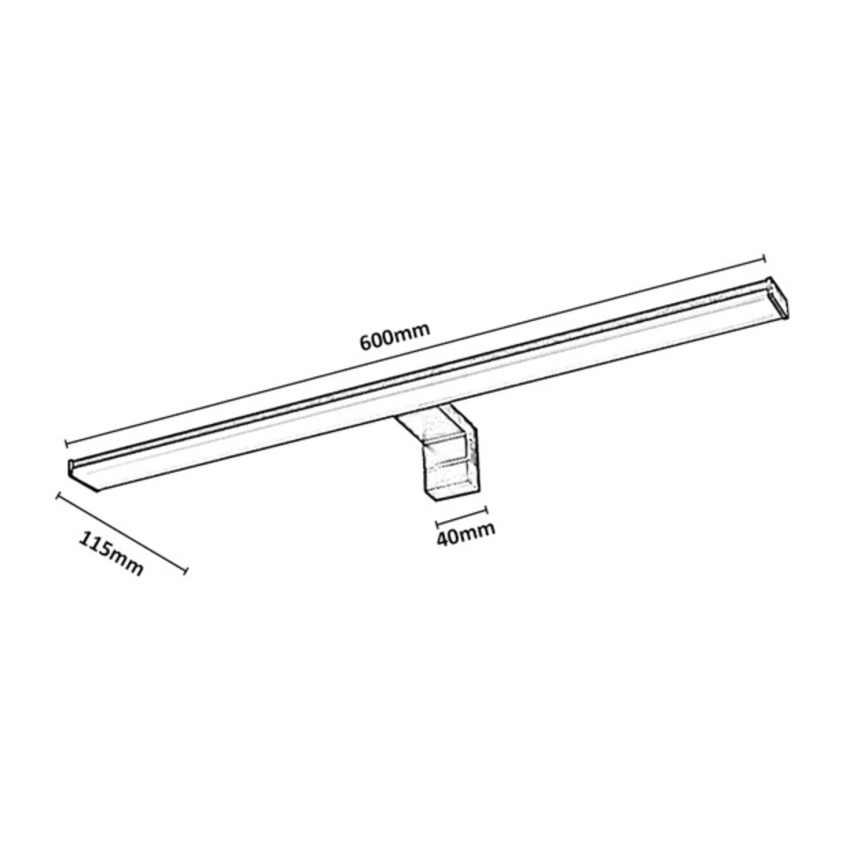 Rabalux - LED Illuminazione per specchio da bagno LED/12W/230V IP44 60 cm