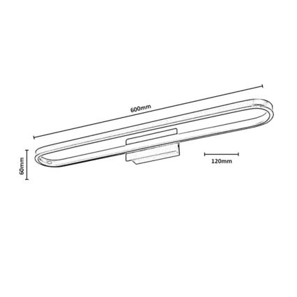 Rabalux - Lampada a LED per specchio da bagno, 18W/230V, IP44, 60 cm