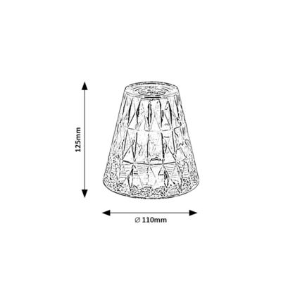 Rabalux - LED RGB Lampada da tavolo ricaricabile dimmerabile LED/2W/5V 3000K