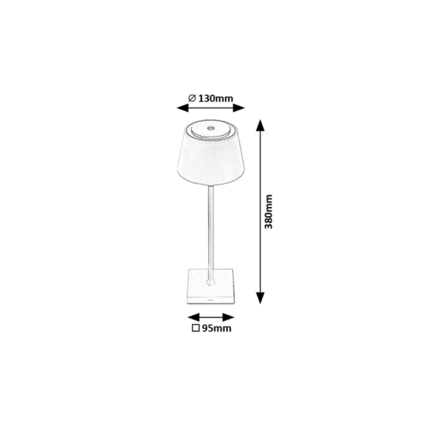 Rabalux - LED Lampada da tavolo ricaricabile dimmerabile LED/4W/3,7V 1800 mAh 3000-5000K IP44 argento