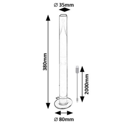 Rabalux - SET 2x LED RGB Lampada da tavolo dimmerabile PACO LED/5W/5V + telecomando