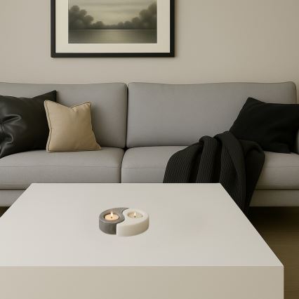 Rabalux - Lampada di sale - portacandele grigio/bianco